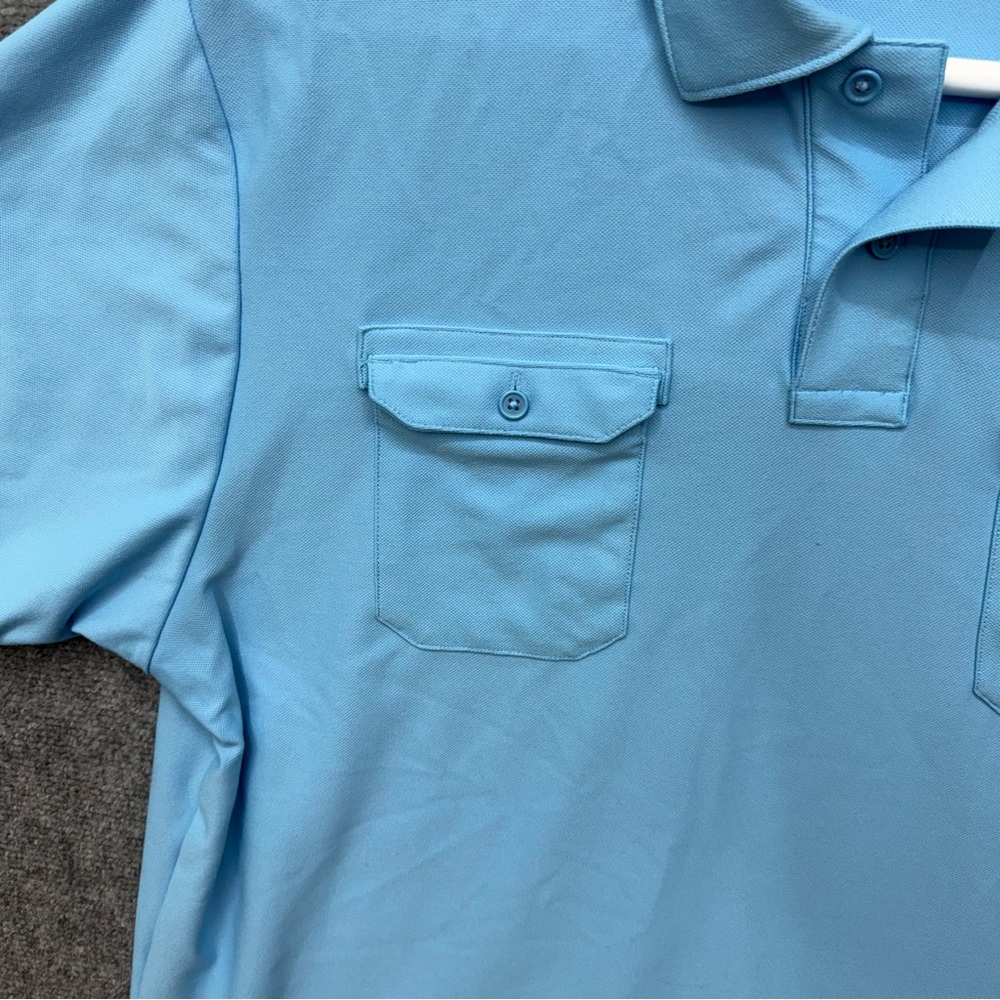 Under Armour Heatgear blue golf polo double chest pocket Men's size XL - Picture 6 of 12